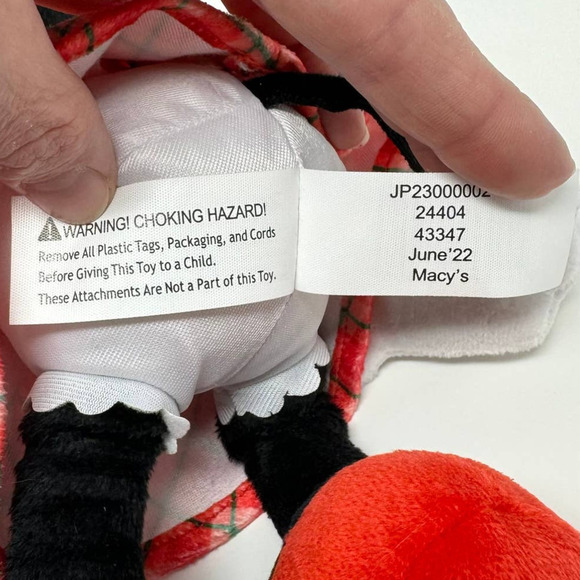 Disney 2022 Holiday Minnie Mouse 15" Plush Macy's Snowflake Earmuffs Collectable - Picture 10 of 13